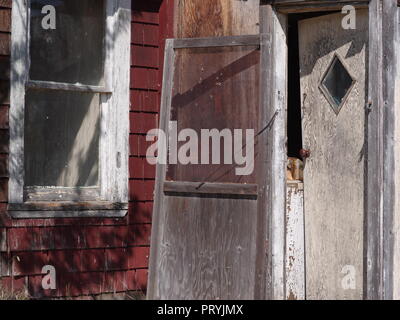 Casa abbandonata, Canuck, Saskatchewan, Canada, Palliser triangolo, Brian Martin RMSF, file di grandi dimensioni Foto Stock