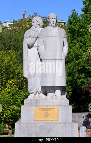 Il monumento delle armate (e) disarmati combattenti della resistenza contro la Germania nazista durante la Seconda Guerra Mondiale di Liegi, in Belgio Foto Stock