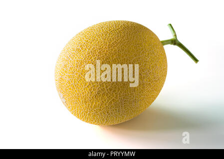 Thai melone isolato su uno sfondo bianco. Foto Stock