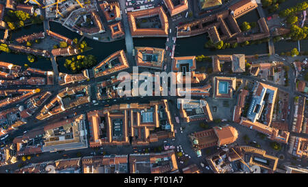 Vista aerea del Altstadt, città vecchia, Norimberga, Germania Foto Stock