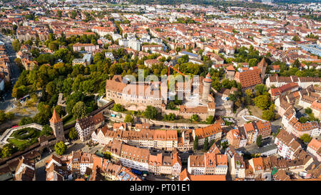 Il castello imperiale di Norimberga, Kaiserburg Nürnberg, Norimberga, Germania Foto Stock