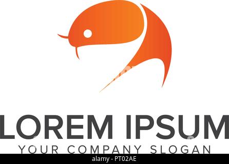 Il logo di pesce. animale logo pet design modello di concetto Illustrazione Vettoriale