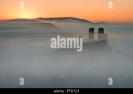 Corfe Castle, Dorset, England, Regno Unito Foto Stock