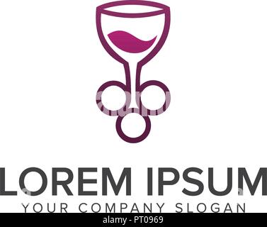 Il logo cocktail bar discoteca logo design modello di concetto Illustrazione Vettoriale