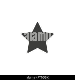 Icona a forma di stella vettore. Semplice piatto simbolo. Perfetto pittogramma nero illustrazione su sfondo bianco. Illustrazione Vettoriale