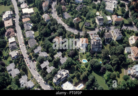 Wien, Luftbild um 1995, Glanzinggasse, Starkfriedgasse Foto Stock