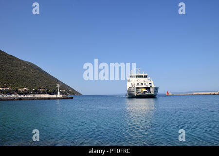 Linea Jadrolinija, Makarska (a) Brac Croazia, Sep 2018 Foto Stock