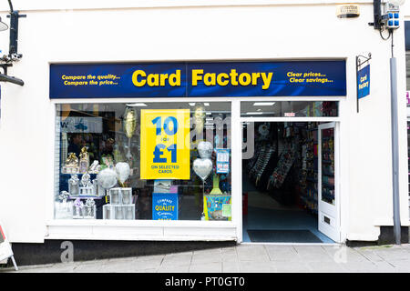 Fabbrica di carta sulla high street, St Ives, Penzance, Cornovaglia - Inghilterra Foto Stock