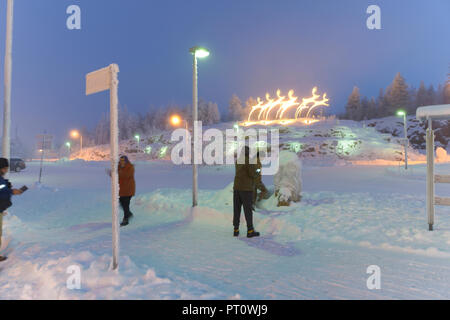 ROVANIEMI/Finlandia - Dicembre 15, 2016: Rovaniemi International airport. Foto Stock