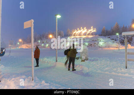 ROVANIEMI/Finlandia - Dicembre 15, 2016: Rovaniemi International airport. Foto Stock