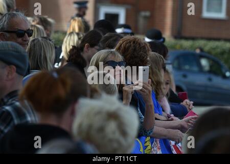 Royal Visita di Harry e Melissa Markle di peacehaven Foto Stock