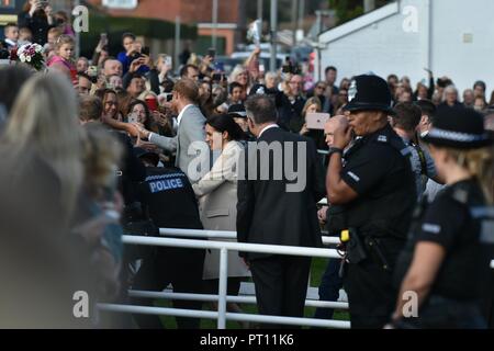 Royal Visita di Harry e Melissa Markle di peacehaven Foto Stock