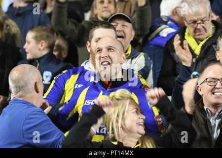 4 Ottobre , totalmente Wicked Stadium, St Helens, Inghilterra; Betfred Super League Super 8s Semi-Final, St Helens v Warrington lupi ; i volti della folla Credito: Richard Long/news immagini Foto Stock