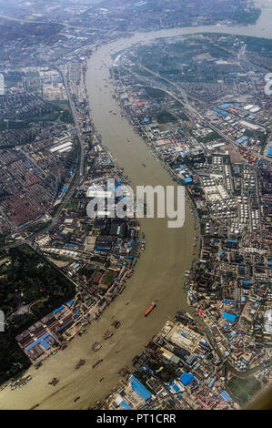 Cina, Shanghai, vista aerea Foto Stock