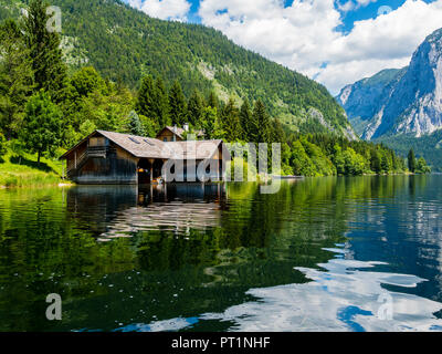 L'Austria, la Stiria, Altaussee, boathouse Altausseer a vedere Foto Stock