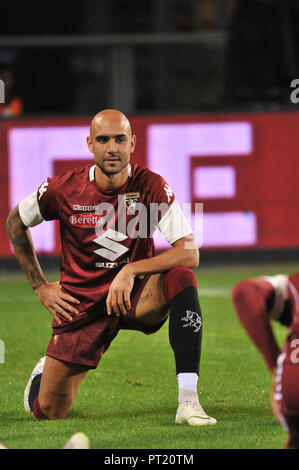 Torino, Italia. 05 ott 2018. Simone Zaza (Torino FC) durante la Serie A TIM partita di calcio tra Torino FC e SSC Frosinone calcio allo Stadio Grande Torino il 5 ottobre, 2018 a Torino, Italia. Credito: FABIO PETROSINO/Alamy Live News Foto Stock