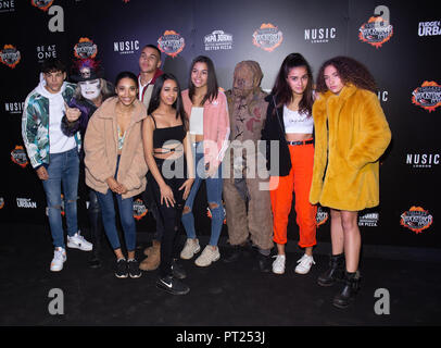 Crawley, Regno Unito. 05 ott 2018. Gli angoli e i banditi assiste il 'Shocktober" premere la notte a Tulleys Farm su Ottobre 5, 2018 in Crawley, West Sussex Credito: Paolo Licorish/Alamy Live News Foto Stock