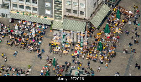 Alter Markt Dortmund, ristorazione all'aperto, estate feeling con l'Alter Markt, Dortmund, la zona della Ruhr, Renania settentrionale-Vestfalia, Germania, Europa Foto Stock