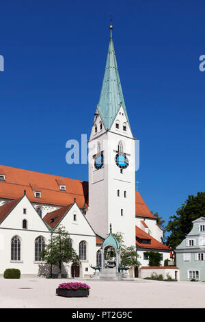 St. Mang chiesa di St Mang square, Kempten, Svevia, Baviera, Germania Foto Stock