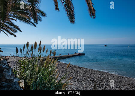 Spiaggia di Fajã dos Padres - Isola di Madeira Foto Stock