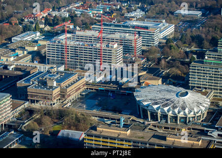 Vista aerea, la Ruhr University di Bochum con nuova IA e IB edifici, ingegneria, Bochum, la zona della Ruhr, Nord Reno-Westfalia, Germania Foto Stock