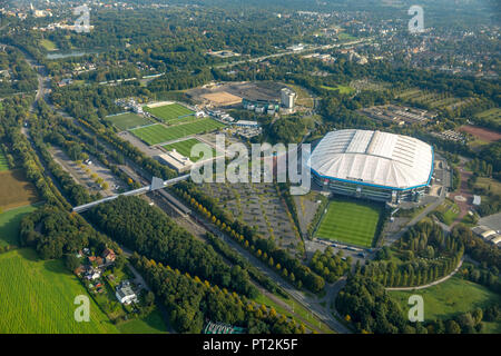 Schalke, Arena Auf Schalke, ex Parkstadion, Veltins Arena, Cortile Gelsenkirchen, clinica di riabilitazione, medicos.AufSchalke Reha GmbH & Co. KG, Gelsenkirchen, zona della Ruhr, Nord Reno-Westfalia, Germania Foto Stock