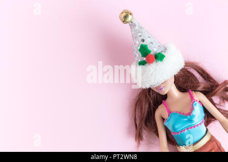 Natale minimalista abstract isolati su rose. Foto Stock