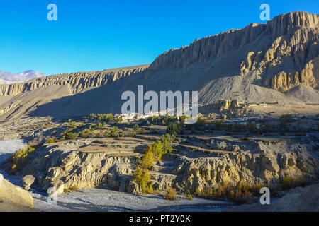 Il Nepal, l'Himalaya, Mustang distretto, Annapurna circuito, Mustang Superiore Trek, Kali Gandaki, Valley, Tangye - Muktinath, paesaggio di montagna, Foto Stock