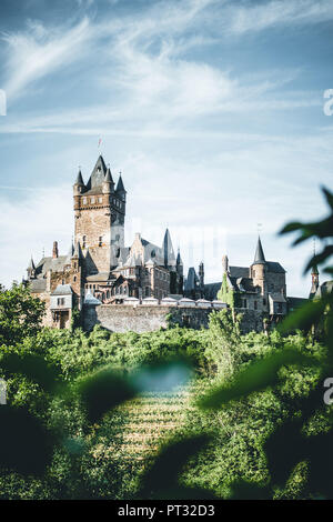 In Germania, in Renania Palatinato, Valle della Mosella, Cochem, Cochem castello imperiale Foto Stock