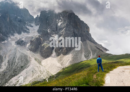 L'Europa, Italia, alpi, Dolomiti, montagne, Passo Rolle. Le Pale di San Martino Foto Stock