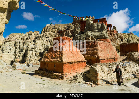Grotte di Chiwang in Tibet, Foto Stock