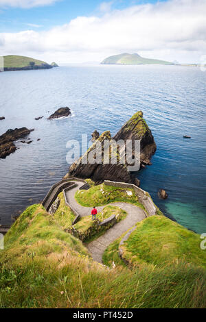 A Dunquin pier, penisola di Dingle, nella contea di Kerry, provincia di Munster, Irlanda, Europa Foto Stock