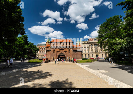 L'Europa, la Polonia, la Piccola Polonia, Cracovia, Barbican Foto Stock