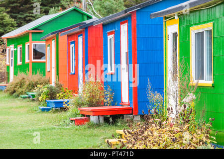 Canada Quebec, Gaspe Peninsula, Saint-Ulric, colorato motel dettaglio Foto Stock