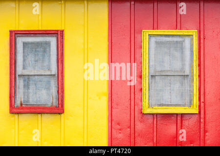 Canada Quebec, Gaspe Peninsula, Saint-Ulric, colorato motel dettaglio Foto Stock