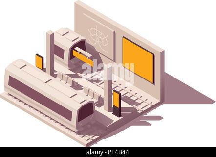 Pubblicità del vettore nella stazione della metropolitana Illustrazione Vettoriale