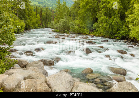 Piccolo Fiume Susitna sulla strada di Hatcher Pass Alaska Foto Stock