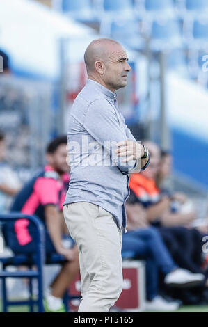 Coliseum Alfonso Pérez, Getafe, Spagna. 6 Ottobre, 2018. La Liga calcio, Getafe versus Levante; Paco Lopez allenatore del Levante UD Credit: Azione Plus sport/Alamy Live News Foto Stock