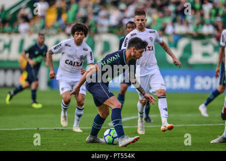 Chapeco, Brasile. Il 7 ottobre 2018. SC - Chapeco - 06/10/2018 - Campionato brasiliano un 2018 Chapecoense x Atl tico-MG - Doffo giocatore della Chapecoense durante una partita contro atletico-MG a Arena Conda stadium per il campionato brasiliano a 2018. Foto: Ricardo Luis Artifon / AGIF Credito: AGIF/Alamy Live News Foto Stock