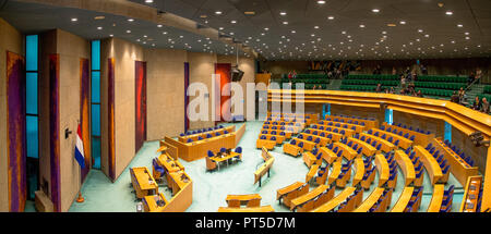 Sala conferenze del parlamento olandese in Den Haag, Olanda Foto Stock