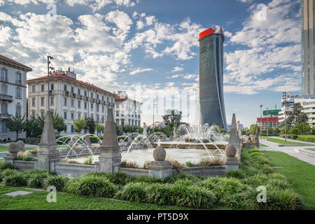 Generali o Torre Hadid torre, Giulio Cesare Square, Milano, Lombardia, Italia Foto Stock