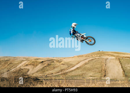 Sport motocross foto estremo, sporcizia championship, pilota Foto Stock