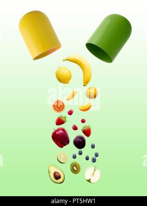 Health supplement capsule, illustrazione concettuale. Foto Stock