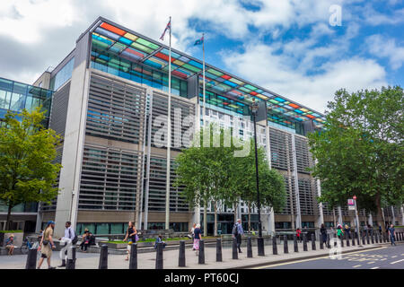 2 MARSHAM STREET, Home Office edificio governativo da Terry Farrell del Farrells architetti, Westminster, London, Regno Unito Foto Stock