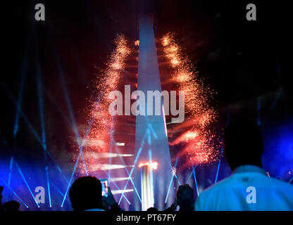 Buenos Aires, Argentina. 06 ott 2018. Cerimonia di apertura delle olimpiadi giovani giochi Buenos Aires 2018. Credito: Ignacio Amiconi/Pacific Press/Alamy Live News Foto Stock