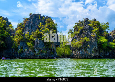 Ko Thalu Ok, Krasom, Takua Thung, Ao Phang-nga Parco Nazionale, Thailandia Foto Stock