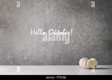 Bianco zucca decorativa Foto Stock