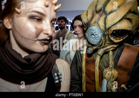 Personaggi di Star Wars è comparso al Comic Con 2018 Russia mostra a Mosca, Russia Foto Stock