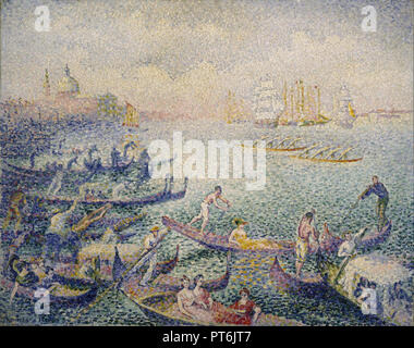 Regata di Venezia. Data/Periodo: 1903/1904. La pittura. Olio su tela. 73,7 x 92,7 cm. Autore: Henri-Edmond Cross. Foto Stock