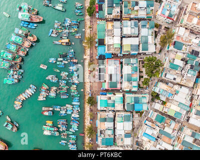Cheung Chau Island riprese aeree, Hong Kong Foto Stock